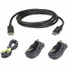 ATEN 2L-7D02UDPX4 Single Display DisplayPort Secure KVM Cable Kit, 6ft - 5.91 ft KVM Cable for KVM Switch, Server, Computer, Keyboard/Mouse, Speaker, Common Access Card (CAC) Reader - 1