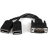 StarTech.com 8" DMS-59 to Dual DisplayPort Adapter Cable, 4K x 2K, DMS 59 pin (M) to 2x DP 1.2 (F) Splitter Y Cable, LFH to 2x DP Monitors - 7.8in DMS-59 to Dual DisplayPort adapter; 4K x 2K (3840x2160p 60Hz)/21.6Gbps/HBR2 - Y-cable to split the vide