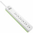 APC by Schneider Electric Essential SurgeArrest PE66W, 6 Outlets, 6 Foot Cord, 120V, White - NEMA 5-15P - 1080 J - 120 V Input - 6 ft
