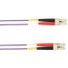 Black Box Fiber Optic Duplex Patch Network Cable - 6.50 ft Fiber Optic Network Cable for Network Device - First End: 2 x LC Network - Male - Second End: 2 x LC Network - Male - 10 Gbit/s - Patch Cable - LSZH - 50/125 µm - Purple - TAA Compliant