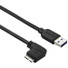 StarTech.com 0.5m 20in Slim Micro USB 3.0 (5Gbps) Cable - M/M - USB 3.0 A to Left-Angle Micro USB - USB 3.2 Gen 1 - Position your USB 3.0 Micro devices with less clutter and according to your configuration needs, with a thin, more flexible cable - 0.