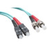 Axiom SC/ST 10G Multimode Duplex OM3 50/125 Fiber Optic Cable 1m - TAA Compliant - 3.28 ft Fiber Optic Network Cable for Network Device - First End: 2 x SC Network - Male - Second End: 2 x ST Network - Male - 10 Gbit/s - 50/125 µm - Aqua - TAA Compli