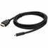 6ft HDMI 1.4 Male to Micro-HDMI 1.4 Male Black Cable For Resolution Up to 4096x2160 (DCI 4K) - 100% compatible and guaranteed to work