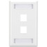 Black Box GigaStation2 2 Socket Network Faceplate - 2 x Socket(s) - White