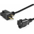 StarTech.com 1ft (0.3m) Short Extension Cord, NEMA 5-15P/R to NEMA 5-15R, 13A 125V, 16AWG, Black, Outlet Saver Power Extension Cable - AC power extension cord 12in/0.3m 16AWG power supply extension cable NEMA 5-15R to NEMA 5-15P connectors; 125V at 1