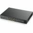 ZYXEL 24-port GbE Smart Managed PoE Switch - 24 Ports - Manageable - 2 Layer Supported - 166.50 W Power Consumption - 130 W PoE Budget - Twisted Pair - PoE Ports - Rack-mountable, Desktop - Lifetime Limited Warranty
