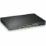 ZYXEL 24-port GbE L2 PoE Switch with GbE Uplink - 24 Ports - Manageable - 4 Layer Supported - Modular - 4 SFP Slots - 463.50 W Power Consumption - 375 W PoE Budget - Twisted Pair, Optical Fiber - PoE Ports - Rack-mountable - Lifetime Limited Warranty