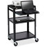 Bretford A2642NSE Multipurpose Cart - 3 x Shelf(ves) - 42" Height x 24" Width x 18" Depth - Steel, Steel - Black