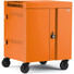 Bretford CUBE Cart - 2 Shelf - Push/Pull Handle - 4 Casters - Steel - 30" Width x 26.5" Depth x 37.5" Height - Tangerine - For 32 Devices