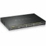 ZYXEL 48-port GbE L2 PoE Switch with GbE Uplink - 48 Ports - Manageable - 4 Layer Supported - Modular - 6 SFP Slots - 474.30 W Power Consumption - 375 W PoE Budget - Twisted Pair, Optical Fiber - PoE Ports - Rack-mountable - Lifetime Limited Warranty