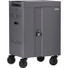 Bretford CUBE Cart Mini - 2 Shelf - Push/Pull Handle - 4 Casters - Steel - 24" Width x 21" Depth x 37.5" Height - Black Pumice - For 20 Devices