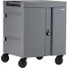 Bretford CUBE Cart - 2 Shelf - Push/Pull Handle - 4 Casters - Steel - 30" Width x 26.5" Depth x 37.5" Height - Platinum - For 32 Devices