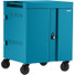 Bretford CUBE Cart - 2 Shelf - Push/Pull Handle - 4 Casters - Steel - 30" Width x 26.5" Depth x 37.5" Height - Pacific Blue - For 36 Devices