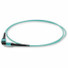 AddOn 4m MPO (Female) to MPO (Female) 12-Strand Aqua OM3 Crossover Fiber OFNR (Riser-Rated) Patch Cable - 100% compatible and guaranteed to work