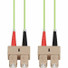 AddOn Fiber Optic Duplex Patch Network Cable - 13.10 ft Fiber Optic Network Cable for Network Device - First End: 2 x SC Network - Male - Second End: 2 x SC Network - Male - Patch Cable - OFNR - 50 µm - Lime Green - 1