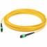 AddOn 40m MPO (Female) to MPO (Female) 12-Strand Yellow OS2 Crossover Fiber OFNR (Riser-Rated) Patch Cable - 100% compatible and guaranteed to work