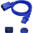 AddOn Power Extension Cord - 250 V AC / 10 A - Black - 6 ft Cord Length - IEC 60320 C13 / IEC 60320 C20 - 1