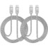 SIIG Zinc Alloy USB-C to USB-C Charging & Sync Braided Cable - 3.3ft, 2-Pack - 3.30 ft USB Data Transfer Cable for Smartphone, Tablet, Notebook - First End: 1 x USB Type C - Male - Second End: 1 x USB Type C - Male - 480 Mbit/s - Nickel Plated Connec