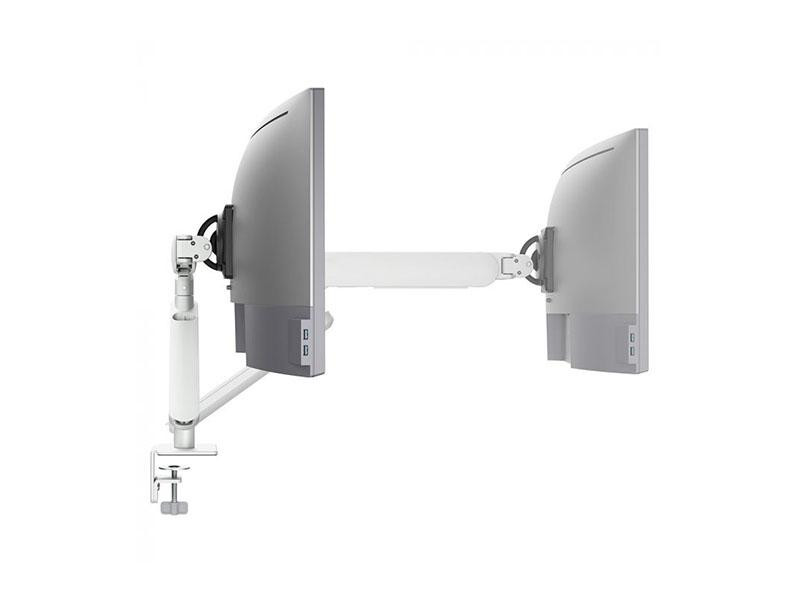 New Atdec Heavy Duty Display Desk Mount Supports Monitors Curved Or Flat To 35" And 17.6lbs White ATD-AW-ORA-F-W US