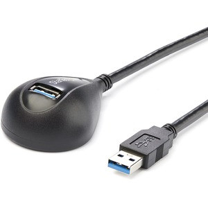 StarTech.com 5 ft Black Desktop SuperSpeed USB 3.0 (5Gbps) Extension Cable - A to A M/F - Extend a USB 3.0 port from the back of your computer to your desktop - 5 ft Desktop SuperSpeed USB Cable A/A M/F - 5ft USB Extenstion Cable - Desktop USB 3.2 Ge