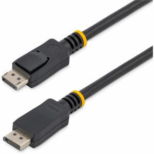 StarTech.com 10 ft Certified DisplayPort 1.2 Cable with Latches M/M - DisplayPort 4k - Create high-resolution 4k x 2k connections with HBR2 support between your DisplayPort-equipped devices - DisplayPort 1.2 Cable - DisplayPort 4k - DP to DP Cable - 
