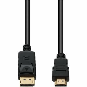 6ft DisplayPort Male to HDMI Male Black Cable Which Requires DP++ For Resolution Up to 2560x1600 (WQXGA) - 100% compatible and guaranteed to work