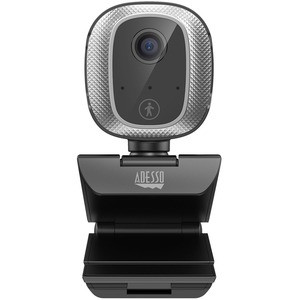 Adesso CyberTrack M1 Webcam - 2.1 Megapixel - 30 fps - USB 2.0 - 1920 x 1080 Video - CMOS Sensor - Fixed Focus - 305° Angle - Microphone - Computer