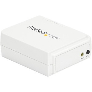 StarTech.com 1 Port USB Wireless N Network Print Server with 10/100 Mbps Ethernet Port - 802.11 b/g/n - Share a standard USB printer with multiple users simultaneously over a wireless network - 1 Port USB Wireless N Network Print Server with 10/100 M