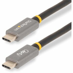 StarTech.com 3ft (1m) USB4 Cable, USB-IF Certified USB-C Cable, 40 Gbps, 100W, 8K 60Hz, Compatible w/Thunderbolt 4/3/USB 3.2, USB Type-C - 3.3ft USB-IF Certified USB4 Type-C cable supports 40Gbps, DisplayPort 1.4 video w/ DSC up to 8K 60Hz, and 100W 