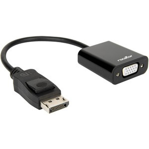 Rocstor DisplayPort to VGA Video Adapter Converter - Cable Length: 5.9" - 5.90" DisplayPort/VGA Video Cable for Video Device, Desktop Computer, Notebook, Projector, Monitor, HDTV - First End: 1 x DisplayPort 1.1a Digital Audio/Video - Male - Second E