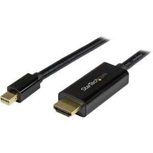 StarTech.com 15ft (5m) Mini DisplayPort to HDMI Cable, 4K 30Hz Video, Mini DP to HDMI Adapter/Converter Cable, mDP to HDMI Monitor/Display - 15ft Passive Mini DisplayPort to HDMI cable connects HDMI monitor/display - 4K 30Hz/1080p/7.1 Audio/HDCP 1.4/