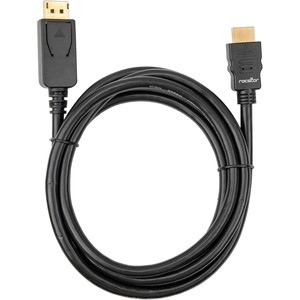 Rocstor Premium DisplayPort to HDMI Converter Cable - 6 ft - 4K - 1 Pack - For Notebook, Projector, Monitor, Ultrabook, TV, Audio/Video Device, Graphics Card, Desktop Computer - First End: 1 x DisplayPort Digital Audio/Video - Male - Second End: 1 x 