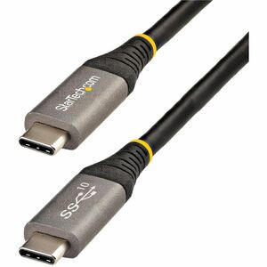 StarTech.com 3ft 1m USB C Cable 10Gbps, USB-IF Certified USB-C Cable, USB 3.1 Type-C Cable, 5A/100W PD, DP Alt Mode, USB C Cord - 3.3ft/1m USB-C cable 10Gbps; USB 3.2 Gen 2 - DP Alt mode (8K 30Hz); 100W/5A PD 3.0 charging - Thunderbolt 3/4 Compatible