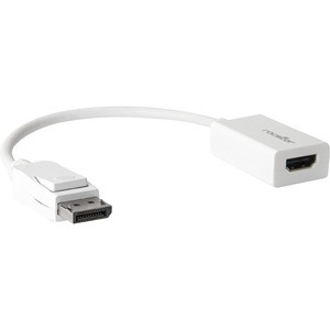 Rocstor DisplayPort (Male) to HDMI (Female) Adapter Converter - 1 Pack - 1 x 20-pin DisplayPort DisplayPort 1.1a Digital Audio/Video Male - 1 x 19-pin HDMI Digital Audio/Video Female - 1920 x 1200 Supported - White