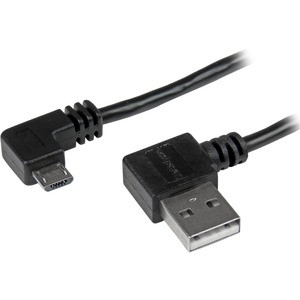 StarTech.com 1m 3 ft Micro-USB Cable with Right-Angled Connectors - M/M - USB A to Micro B Cable - Charge and sync your Micro-USB device from a hard to reach USB-port - 3ft USB A to Micro B Cable - 1m Right Angle Micro USB Cable - 3' Right Angle USB 