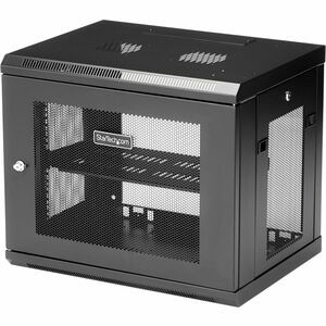 StarTech.com 2-Post 9U Wall Mount Network Cabinet, 19" Wall-Mounted Server Rack for Data / IT Equipment, Small Lockable Rack Enclosure - Wall-Mount Server Rack for rackmount equipment - Small data rack features a design with easy access to the device