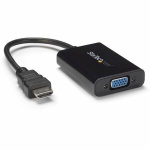 StarTech.com HDMI to VGA Video Adapter Converter with Audio for Desktop PC / Laptop / Ultrabook - 1920x1200 - Connect an HDMI equipped Laptop Ultrabook or Desktop Computer to your VGA Display or Projector with discrete audio output - Compatible with 