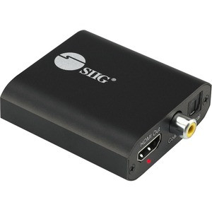 SIIG 4K HDMI with Audio Extractor Converter - Analog Stereo/Toslink Optical/Coaxial S/PDIF - EDID Management - Uncompressed Formats Supported - Up to 4K30Hz 4:4:4 or 4K60Hz 4:2:0 - HDMI 4K input to HDMI 4K output with Audio extractor - 3.5mm for 2-ch