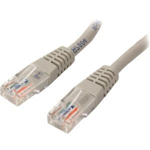 StarTech.com 25 ft Gray Molded Cat5e UTP Patch Cable - Make Fast Ethernet network connections using this high quality Cat5e Cable, with Power-over-Ethernet capability - 25ft Cat5e Patch Cable - 25ft Cat 5e Patch Cable - 25ft Cat5e Patch Cord - 25ft M