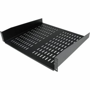 StarTech.com 2U 16in Universal Vented Rack Mount Cantilever Shelf - Fixed Server Rack Cabinet Shelf - 50lbs / 23kg - 2U 19in vented server rack cabinet shelf/rackmount cantilever tray 16in deep - Universal fit in existing EIA/ECA-310 data/network rac