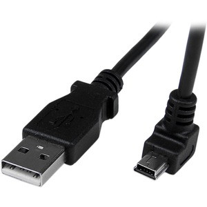 StarTech.com 2m Mini USB Cable - A to Down Angle Mini B - Connect your Mini USB devices over longer distances, with the cable out of the way - 2m USB to Mini USB Cable Cord - Mini B USB Cable - 2 m Angled Mini USB Cable - Down Angle Mini USB - Down A
