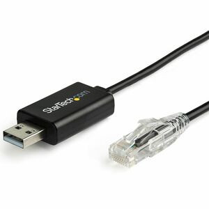 StarTech.com 6 ft / 1.8 m Cisco USB Console Cable - USB to RJ45 Rollover Cable - Transfer rates up to 460Kbps - M/M - Windows®, Mac and Linux® Compatible - Connect 6 ft / 1.8m Cisco USB console cable to USB 2.0 equipped laptop to RJ45 port of your co