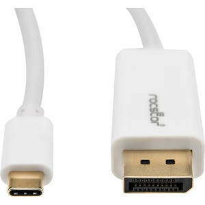 Rocstor Premium 3ft / 1m USB Type C to DisplayPort Cable - USB C to DP Cable - 4K 60Hz - DisplayPort/USB for Video Device, Monitor, Workstation, Projector, MacBook, Chromebook, Notebook, Ultrabook, TV - 3ft - 1 Pack - 1 x Type C Male USB - 1 x Displa