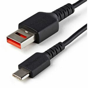 StarTech.com 3ft (1m) Secure Charging Cable, USB-A to USB-C Data Blocker Charge-Only Cable, Secure Charger Adapter Cable for Phone/Tablet - 3ft USB-A to USB-C Secure Charging Data Blocker Adapter Cable - Prevents data theft/spyware/malware - Power-On