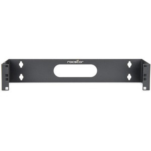 2U 19in Wall Mount Bracket - for Patch Panels - Hinged Wall Mounting Bracket - Maximum load capacity of 22 lbs (10 kgs) - Cold-rolled Steel - Black