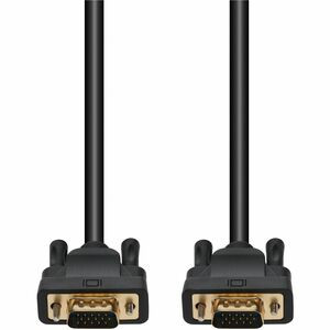 AddOn 3ft VGA Male to VGA Male Black Cable For Resolution Up to 1920x1200 (WUXGA) - 3 ft VGA Video Cable for Video Device - First End: 15-pin HD-15 - Male - Second End: 15-pin HD-15 - Male - Supports up to 1920 x 1200 - Black - 1