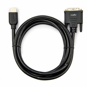 Rocstor Premium HDMI to DVI-D Cable - M/M - 6 ft - 1 x DVI-D Male - 1 x Male HDMI - Gold-plated Contacts - Black - 6 ft (2m) DVI/HDMI Video Cable for Notebook, Audio/Video Device, Home Theater System, Digital Signage Display, Desktop Computer - First