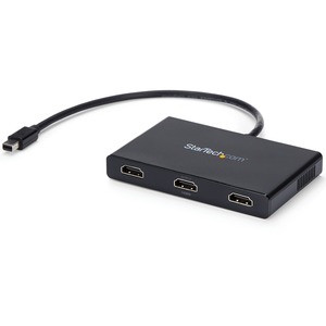 StarTech.com 3-Port Multi Monitor Adapter, Mini DisplayPort to HDMI MST Hub, 3x 1080p, Video Splitter for Extended Desktop Mode, Windows - 3-port Mini DisplayPort to HDMI multi-monitor adapter drives triple 1080p 60Hz or dual 4K 30Hz HDMI displays to