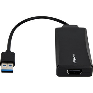 Rocstor Premium USB to HDMI Adapter - USB 3.0 to HDMI External USB Video Graphics Adapter - Resolutions up to 1920x1200 1080p- 1x USB 3.0 Type A Male, 1 x HDMI Female - 6" - Black - Compatible with PC or Mac USB GRAPHICS CARD ADAPTER - 1 Pack - USB 3