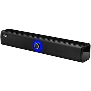 Adesso Xtream S6 Portable Bluetooth & Aux Sound Bar Speaker - 10W x 2 -Black - 3.5mm - Rechargeable Battery - Volume Control Knob - Wired/Wireless - Works with Computer, Tablet, Smartphone and Projector. Ideal for Zoom, Microsoft Team, Skype, Webex, 